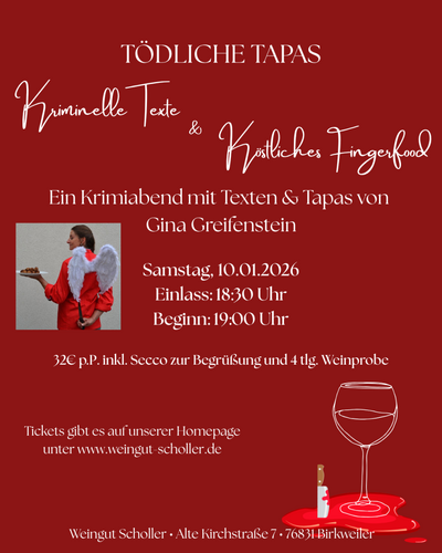  Tödliche Tapas - Ticket / Weingut Scholler / Birkweiler | © Weingut Scholler